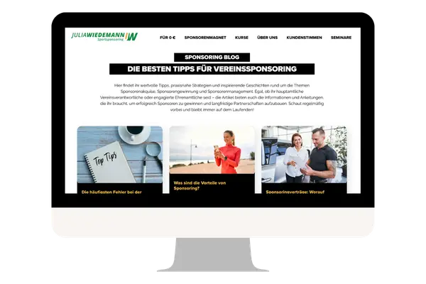 Kostenloser Sponsoring-Blog von Julia Wiedemann, Expertin für Sportsponsoring.